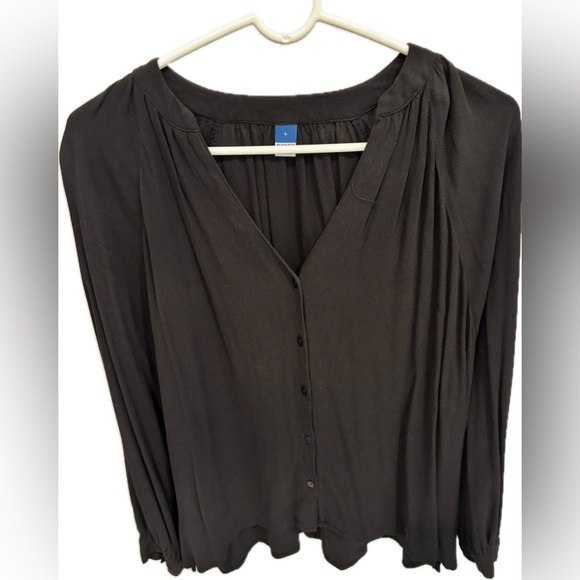 Black Button-Up Blouse - Picture 1 of 1